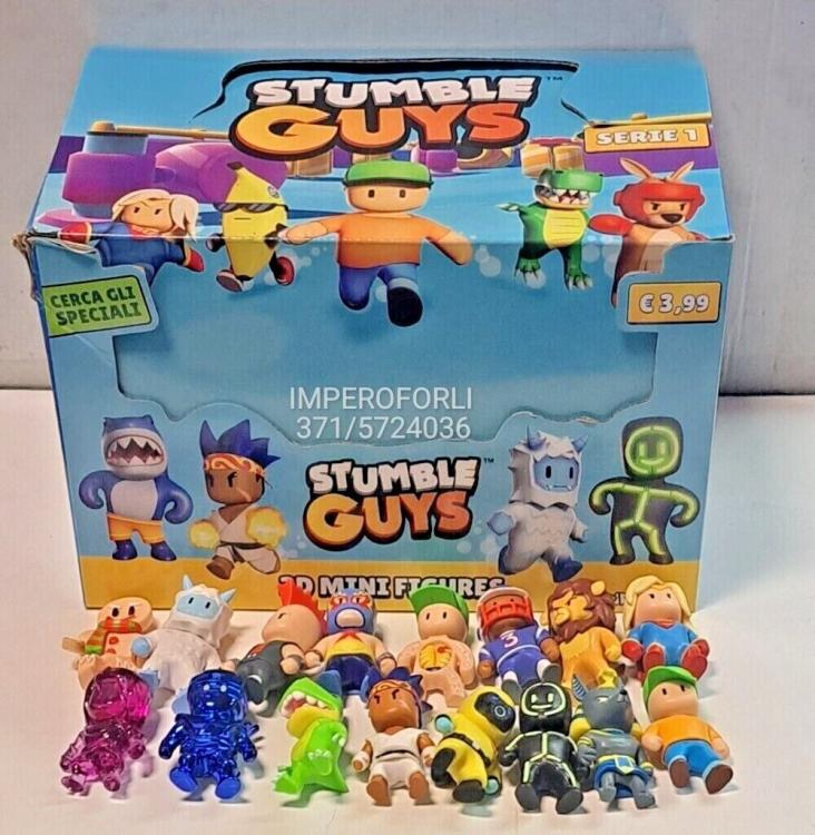 Stumble Guys Minifigures 3D Serie Box 24 Bustine Box Da 24Pz Figure Da 6Cm Nuovo