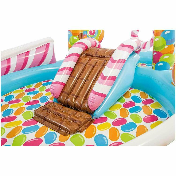 Piscina Scivolo Palline Gonfiabile Candy Playcenter Gioco Bambini Giardino Intex