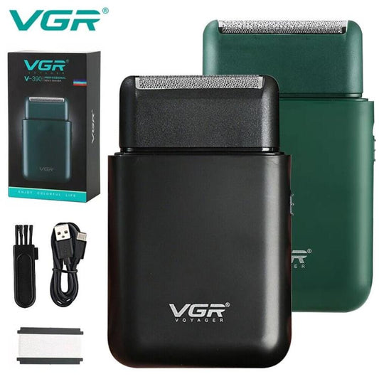 Vgr V-390 Rasoio Da Barba Elettrico Ricaricabile Professionale 2 Lame +Accessori