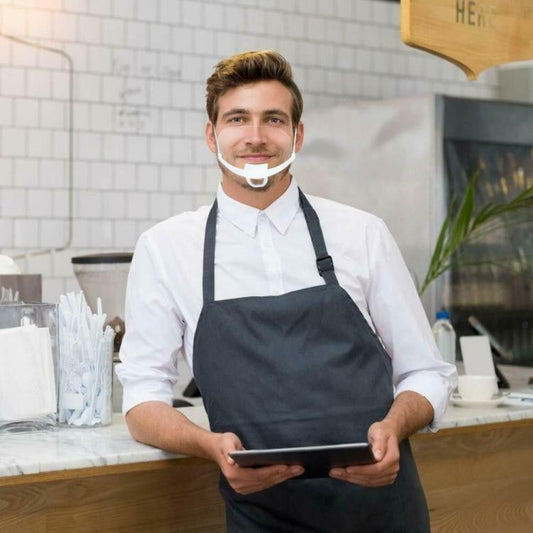 10pz PARASCHIZZI VISO BOCCA E NASO VISIERA TRASPARENTE PER RISTORATORE ANTISPUTO