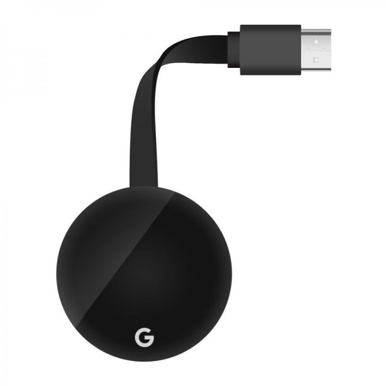 CHROMECAST GOOGL 2 WiFi HDMI MIRROR SCREEN DONGLE YOUTUBE MEDIA TV NERO HD