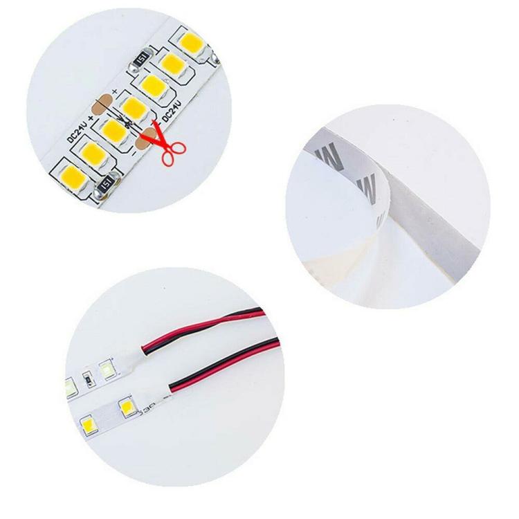 Strip 5M Striscia 600 Led 2835 61W 24V Bobina 5 Mt Biadesiva Luce Naturale 4000K