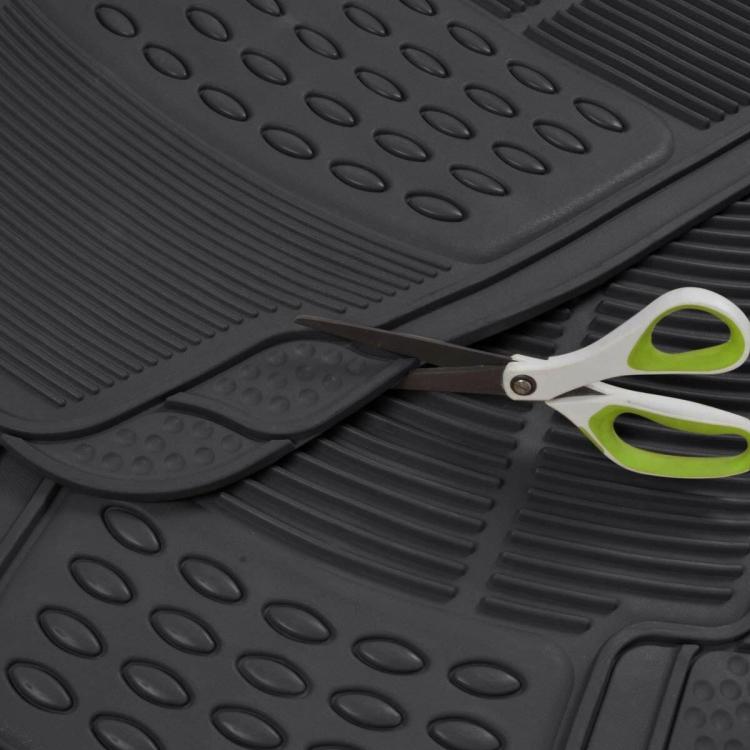 Top Drive Set 4 Tappetini Per Auto Tappeti Universali In Gomma Impermeabili Neri