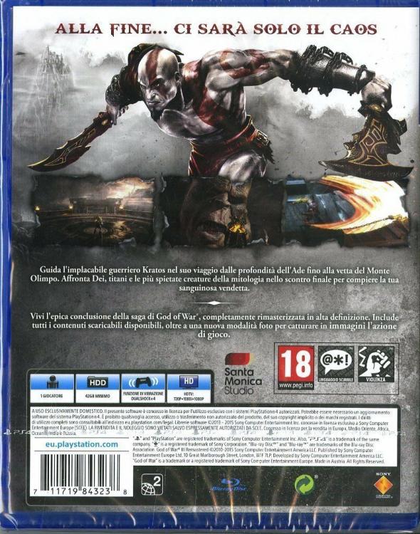 God Of War III 3 Remastered Ps4 Videogioco Italiano Playstation 4 Gioco Nuovo