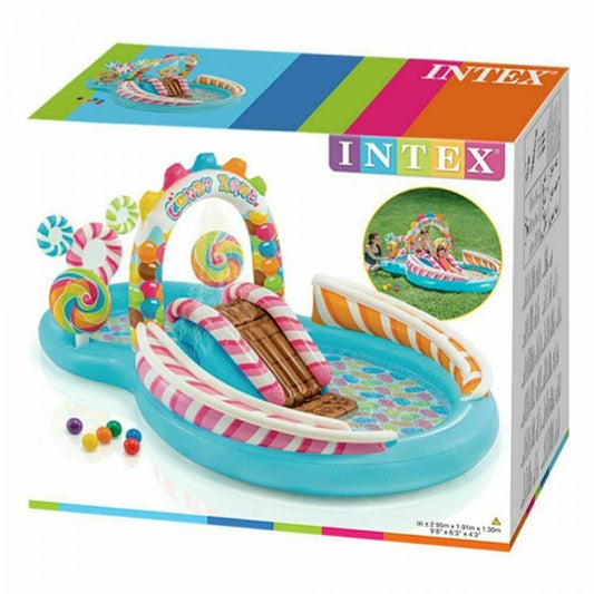 Piscina Scivolo Palline Gonfiabile Candy Playcenter Gioco Bambini Giardino Intex