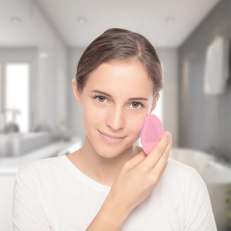 Spazzola Silicone Per Pulizia Cura Viso Pelle Massaggio Esfoliante Massaggiatore