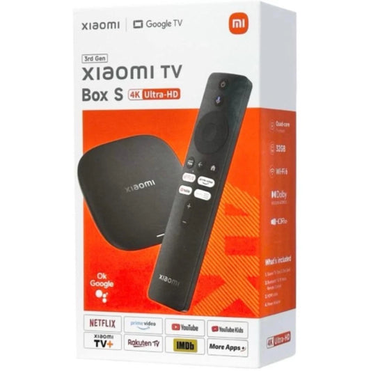Xiaomi Mi Tv Box S (3rd Gen) 4K 2+32Gb Google TV UHd Wi-Fi 6 HDR10+ Nero Smart