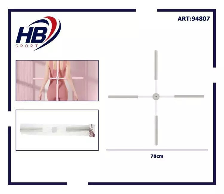 Bastone Correttore Posturale Yoga Stick Attrezzo Postura Colonna Fascia Schiena Grigio