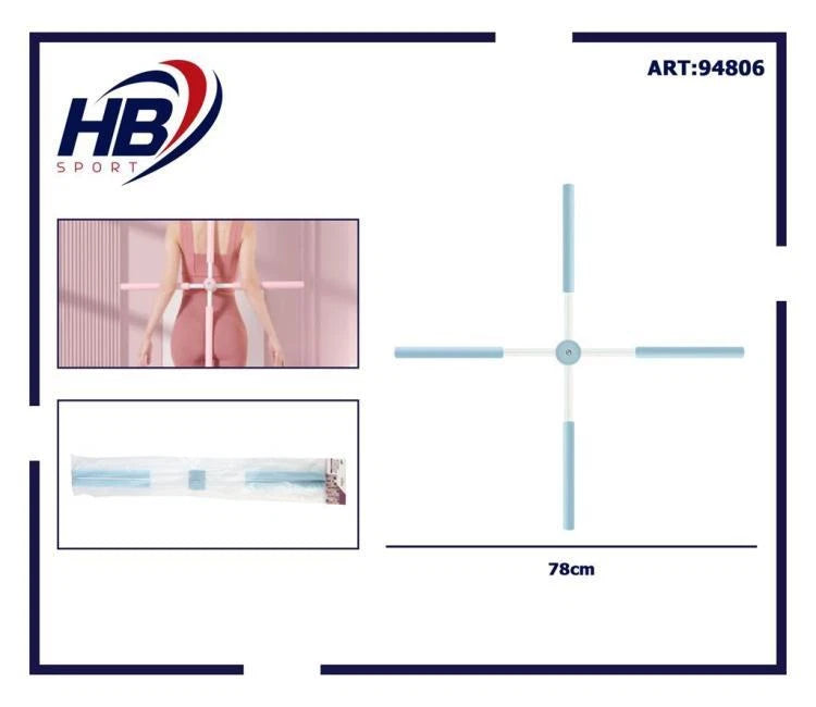 Bastone Correttore Posturale Yoga Stick Attrezzo Postura Colonna Fascia Schiena Blu