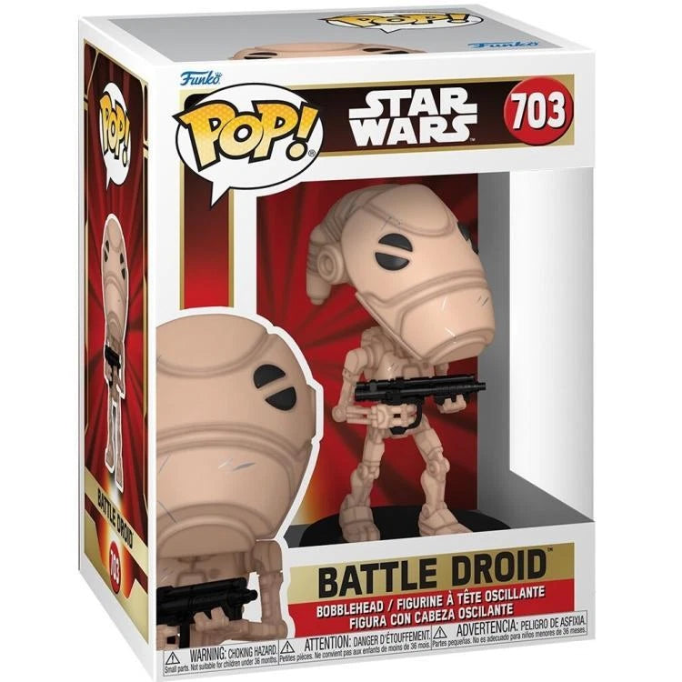 Funko Pop ! Star Wars (703) Battle Droid - Bobblehead Vinyl Figure 9 cm