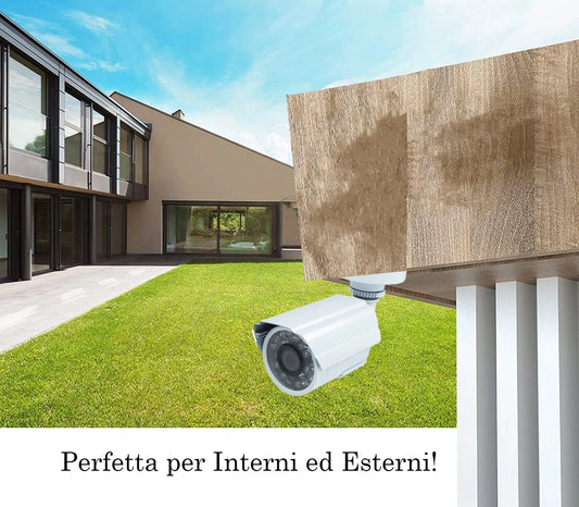 Telecamera Videosorveglianza Analogica Infrarossi 24 Led Ir 2.8mm Int/Esterno Ccd