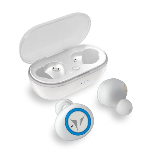 Techmade Auricolari Bluetooth Techbuds Tm-Hp019-Wh Bianco Smartphone Fitness