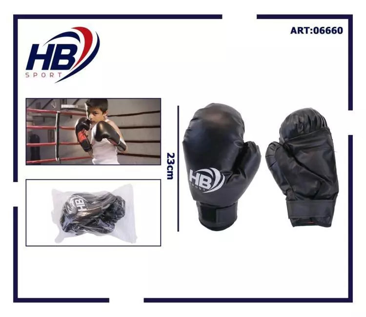 Hb Guantoni Da Boxe Coppia Guanti Pugilato Bambini Per Allenamento Sacco Nero