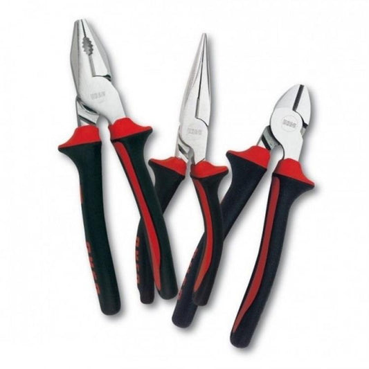 Kit Set 3 Pinze Lavoro Pinza Punta Tronchese Tonchesa Kit Attrezzi Professionali