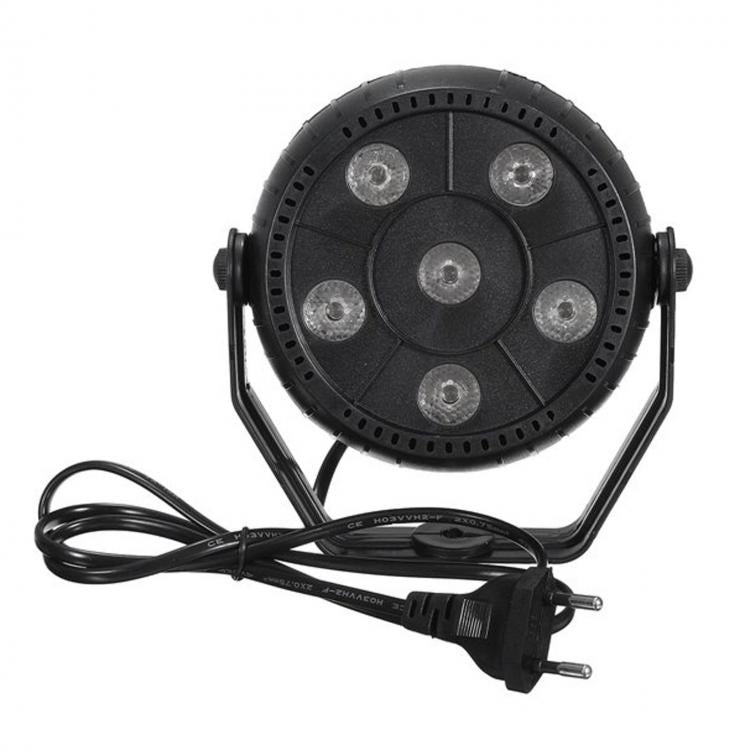Faro Faretto 6 Led Rgb Par Luci Strobo Flash Musica Discoteca Proiettore Luce
