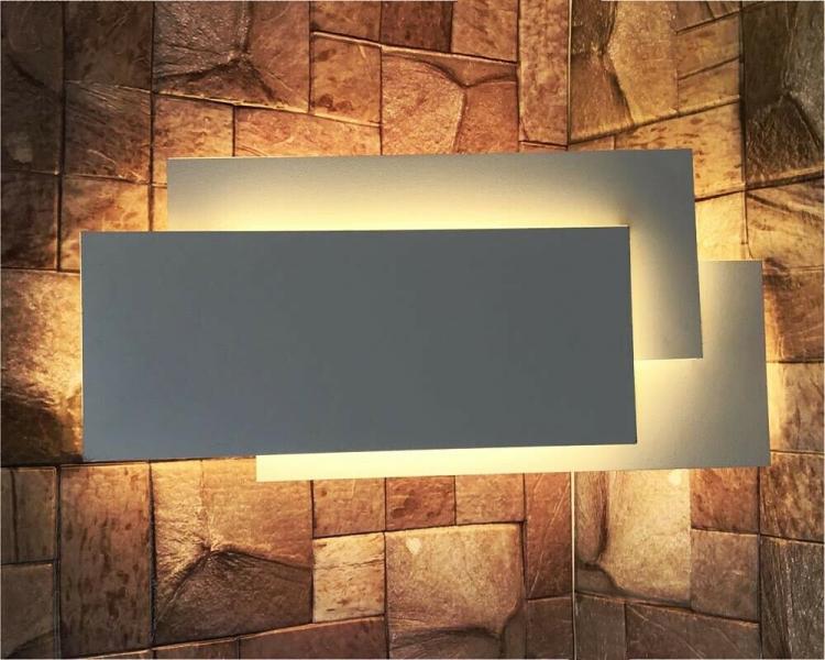APPLIQUE LED LUCE BIANCA VETRO DA PARETE 12W LAMPADA MODERNO BIANCO CALDO E41-BC