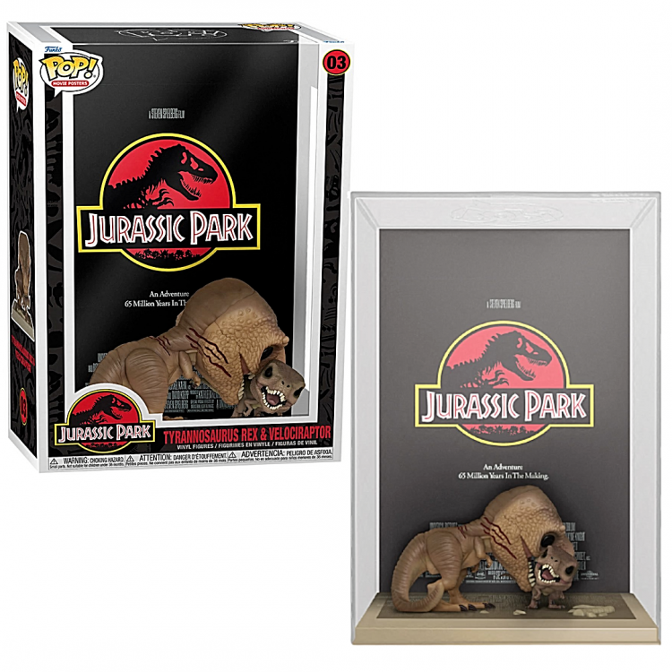 Funko Pop! Movie Poster 03 Jurassic Park Tyrannosaurus Rex E Velociraptor Vinyl