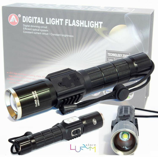 Torcia Lampada Led Ricaricabile 7 Led Cree 6+1 288000 Lumen 108000W Usb 528