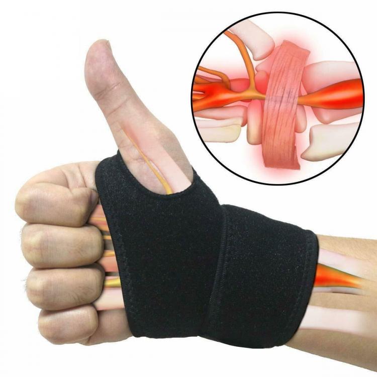 Polsiera Fascia Elastica Polso Ortopedica Tutore Tendinite T.Carpale Distorsione