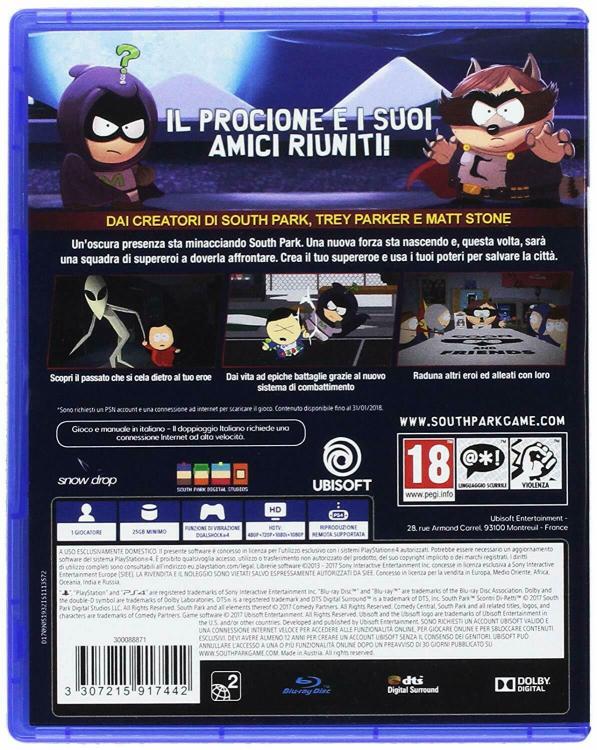 South Park: Scontri Di-Retti Videogioco Ps4 Gioco Italiano Play Station 4 Nuovo