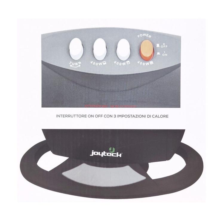 Joytech Stufa Elettrica Alogena Al Quarzo 3 Elementi Oscillante 400W/800W/1200W