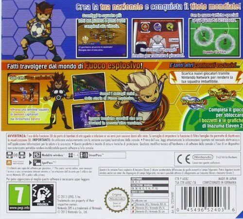 Inazuma Eleven 3 Fuoco Esplosivo Nintendo 3Ds 2Ds Nuovo Gioco Italiano Sigillato