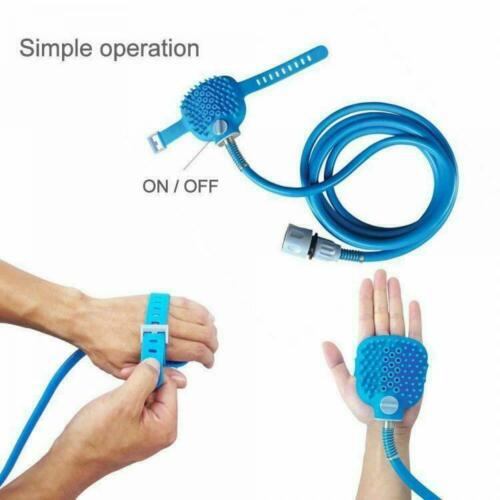 Tubo Spazzola Lavaggio Cane Gatto Doccia Silicone Giardino Toelettatura Toilette
