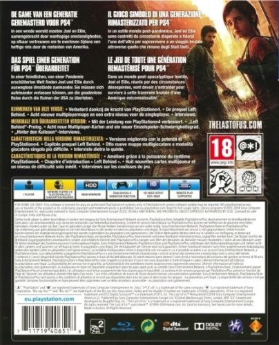 The Last Of Us Remastered Ps4 Gioco Italiano Playstation 4 Videogioco Dell'Anno