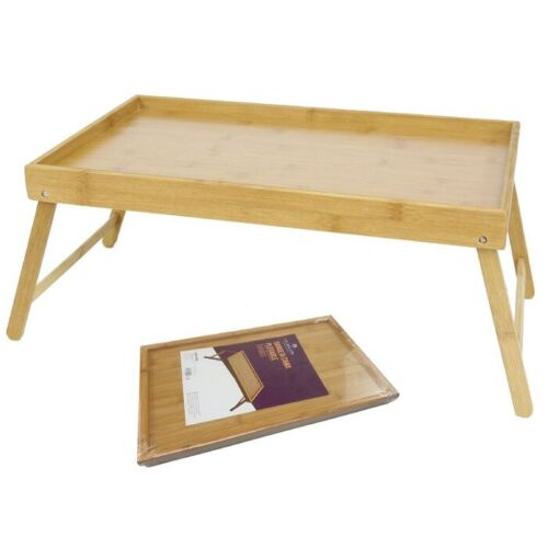 Tavolino Richiudibile Vassoio Da Letto Pieghevole Bamboo Legno Per Colazione Pc