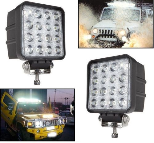 2x 48W LED LUCE FARO LAMPADA DA LAVORO FARETTO AUTO BARCA CAMION FUORISTRADA SUV