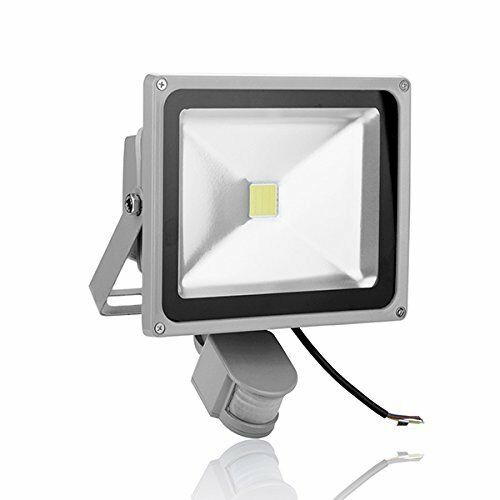 Faro Led 50W Da Esterno Faretto Con Sensore Movimento E Crepuscolare Luce Fredda