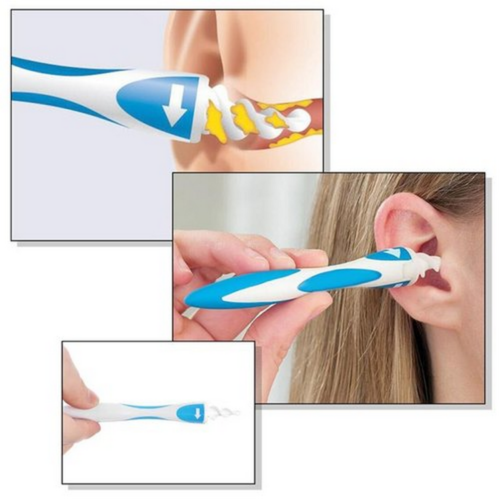 Smart Swab Pulitore Pulisci Orecchie Rimozione Cerume Pulizia Morbido A Spirale