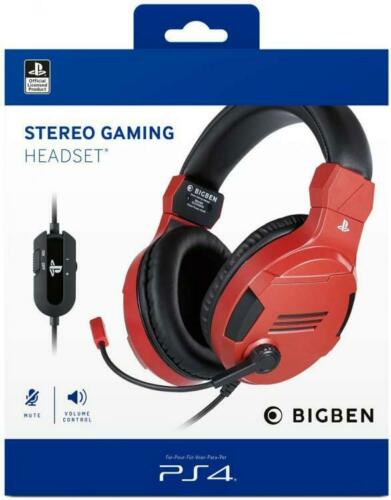 BIGBEN CUFFIE STEREO GAMING HEADSET V3 PS4 / PS5 WIRED ROSSO PLAY STATION 4 / 5