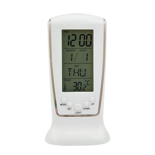 Sveglia Digitale Orologio Temperatura Data Allarme Da Casa Illuminata Led Camera