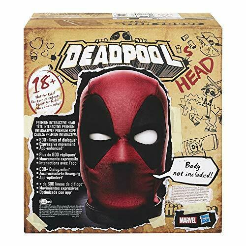 Marvel Legends Deadpool Premium Testa Interattiva Elettronica Hasbro Head Nero