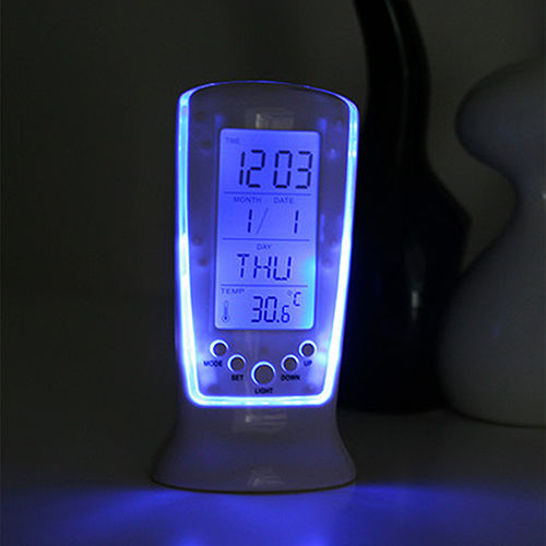 Sveglia Digitale Orologio Temperatura Data Allarme Da Casa Illuminata Led Camera