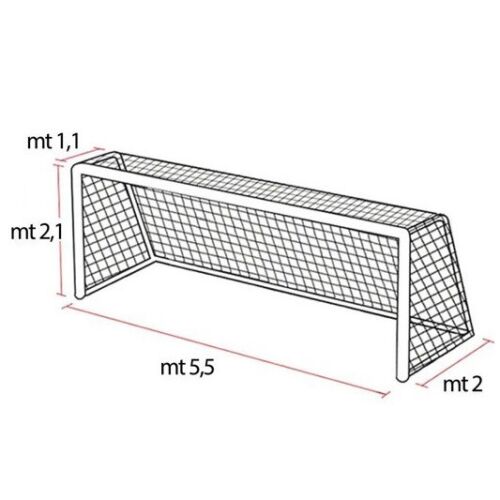 Hb Rete Per Porta Da Calcio/Calciotto Sport All'Aperto Allenamento 2,1X5,5X2 Mt