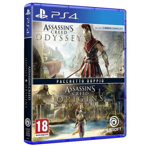 ASSASSIN'S CREED ODYSSEY + ORIGINS DOUBLE PACK PS4 ITALIANO GIOCO PLAYSTATION 4