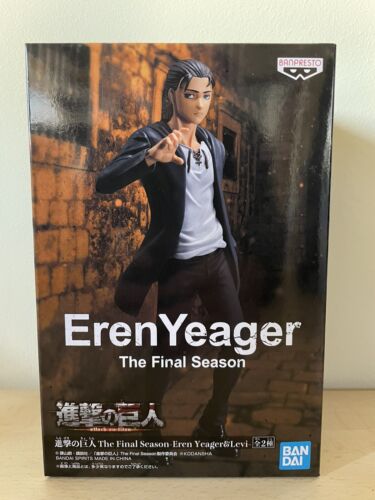 BANPRESTO ATTACK ON TITAN FINAL SEASON FIGURE EREN YEAGER & LEVI 16 CM STATUA