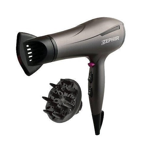 Zephir Asciugacapelli Phon Asciuga Capelli 2200W Diffusore Concentrato Zhb2001