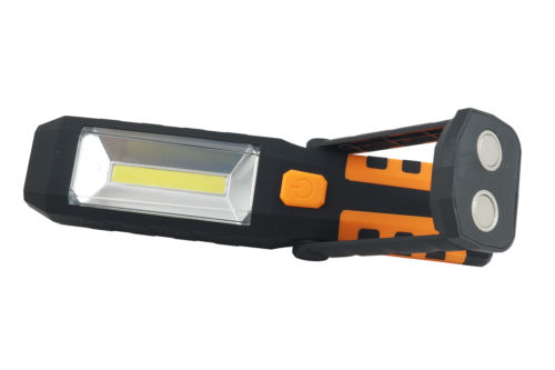 Lampada Torcia Lavoro Calamita Portatile Led Ricaricabile Da Officina Pesca Faro