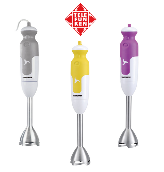 Telefunken- Frullatore Ad Immersione Mixer Minipimer Lame Inox Tritatutto Turbo