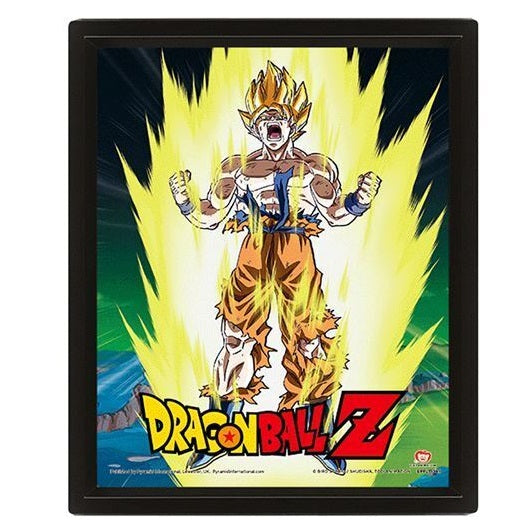 Pyramid - Dragon Ball Z - Power Levels Increased Poster 3D Lenticular In Cornice