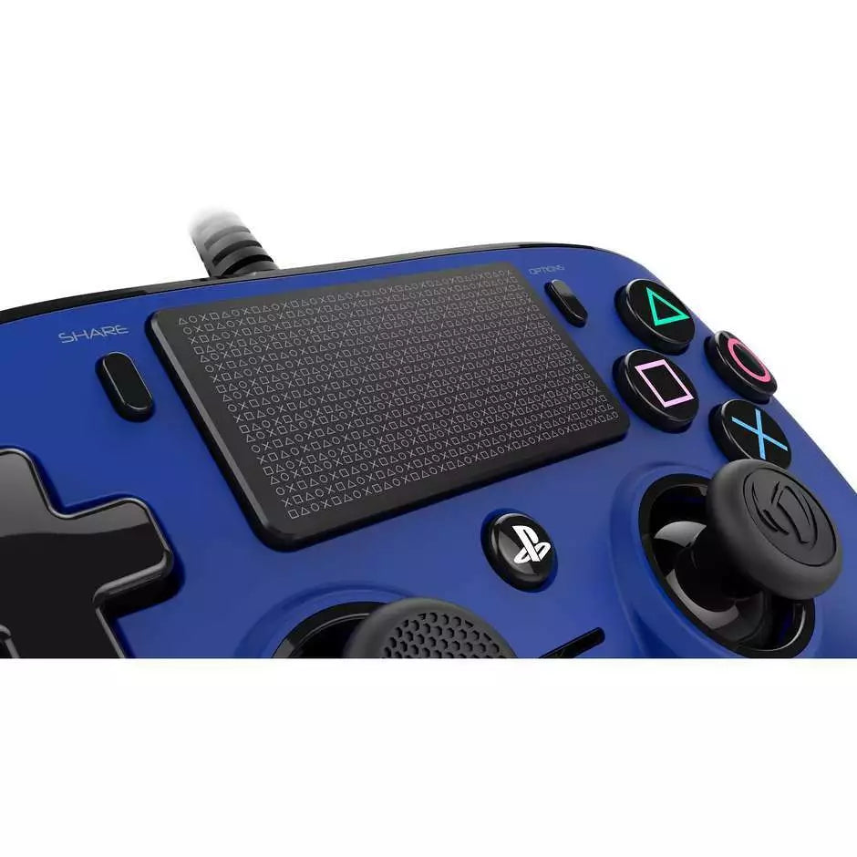 Nacon Controller Wired Pad Playstation 4 Ps4/Pc Blue Joypad Cablato Usb (Blu)