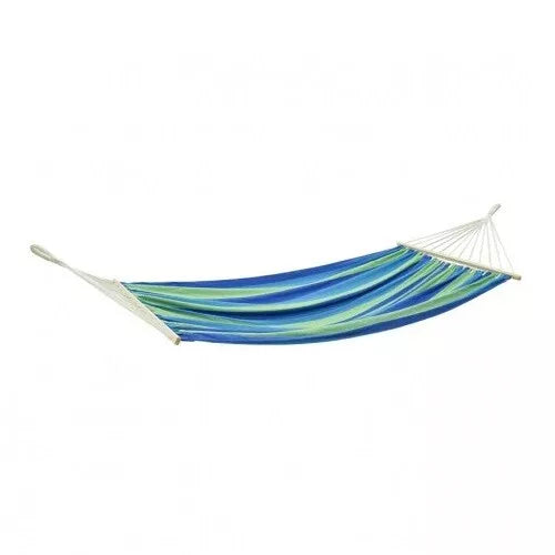 Amaca Classica Cotone 80x200 Da Giardino Campeggio Sostegno Asse Legno E Tessuto