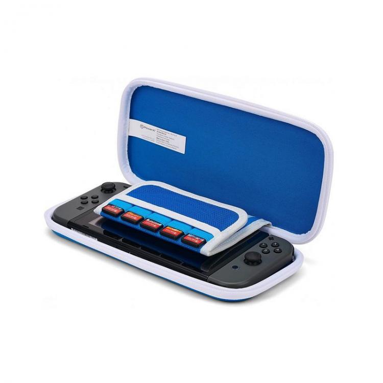 Nintendo Switch Mario Pop Art Custodia Da Trasporto Rigida Azzurra Lite / Oled