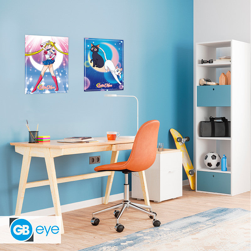 Abystyle (SAILOR MOON) Set 2 Chibi Poster: "Sailor Moon e gatti" (52x38) Gb Eye