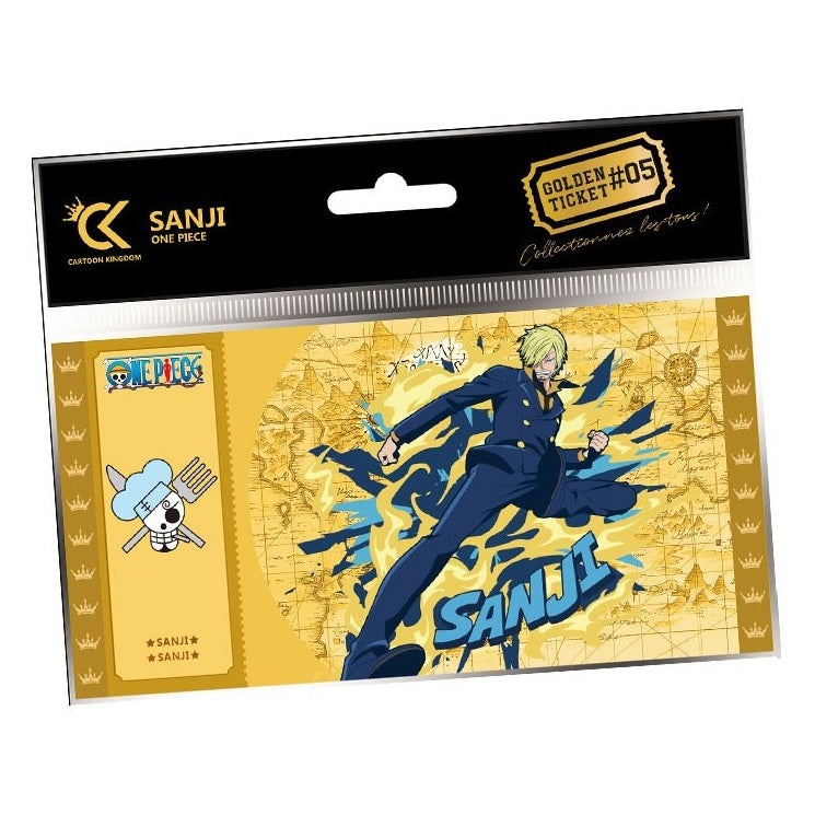 CARTOON KINGDOM - GOLDEN TICKET: ONE PIECE (SANJI) #05 BIGLIETTO DA COLLEZIONE