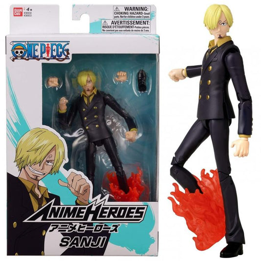 BANDAI | ONE PIECE ANIME HEROES 17cm VINSMOKE (SANJI) ACTION FIGURE MANGA RUBBER