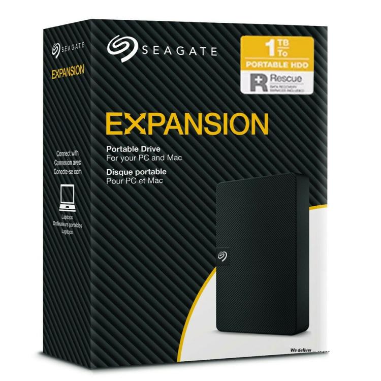 Seagate Expansion +Rescue Hard Disk Esterno 1Tb Hdd Ext 2.5" Memoria Pc Ps4